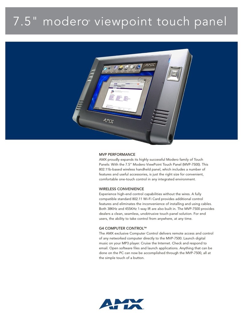 AMX Modero ViewPoint MVP-7500 User manual