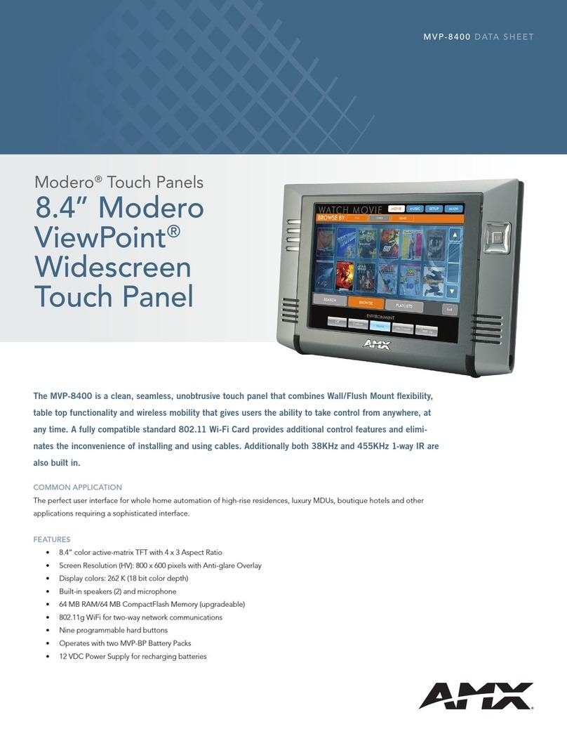 AMX Modero ViewPoint MVP-8400 datasheet