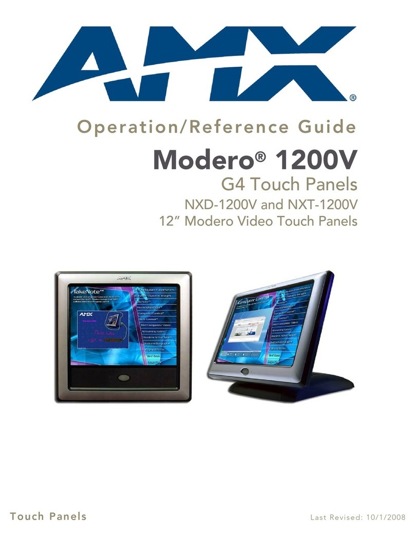 AMX Modero NXD-1200V Parts list manual