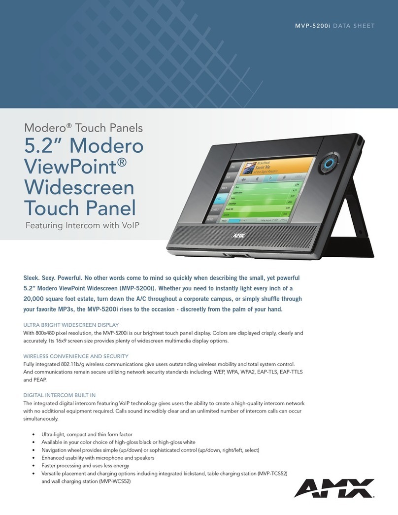 AMX Modero Viewpoint MVP-5200i User manual