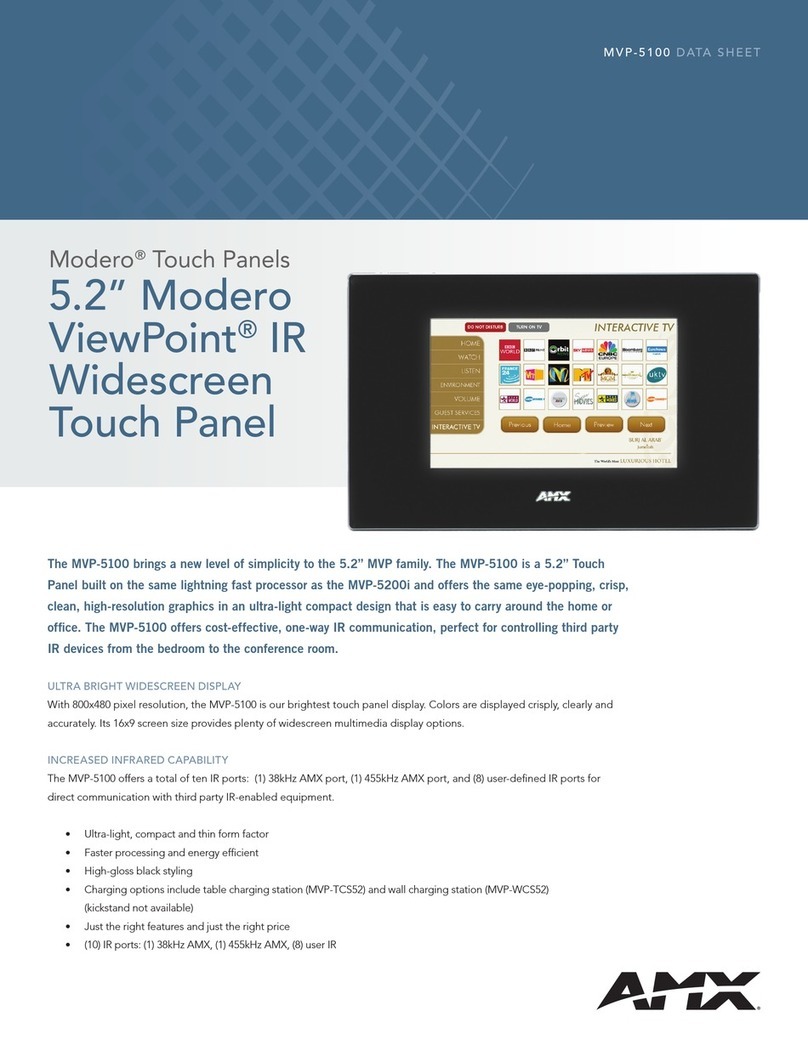 AMX Modero ViewPoint MVP-5100 User manual