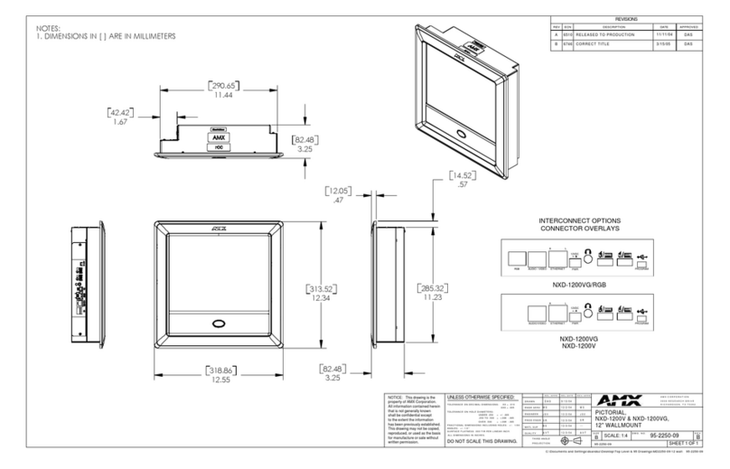 AMX Modero NXD-1200VG User instructions