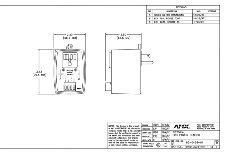 AMX PCS Dimensional drawing