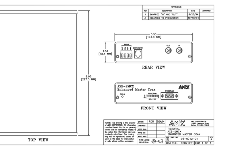 AMX AXB-EMCX User manual