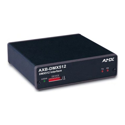 AMX AXB-DMX512 DMX512 INTERFACE User manual