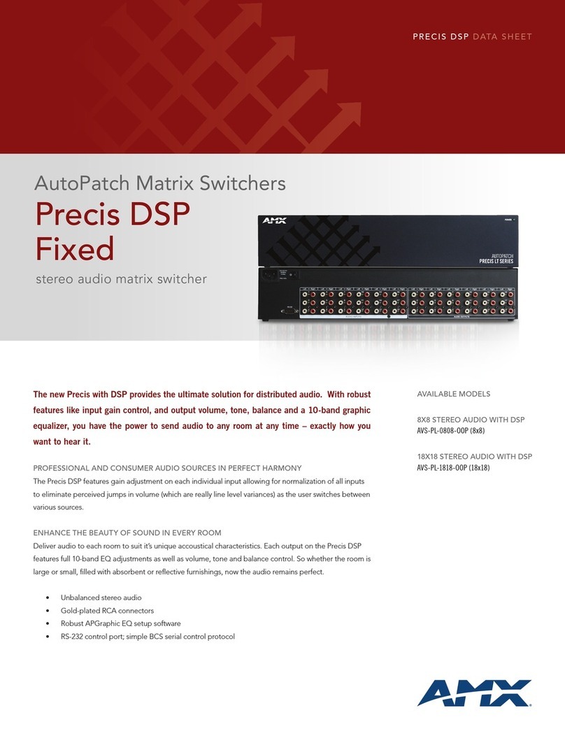 AMX Precis DSP User manual AMX Precis DSP User manual