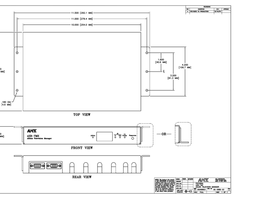 AMX AXB-TMX Plus Dimensional drawing
