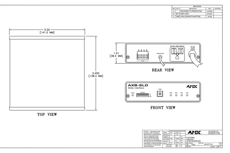 AMX AXB-SLD Dimensional drawing