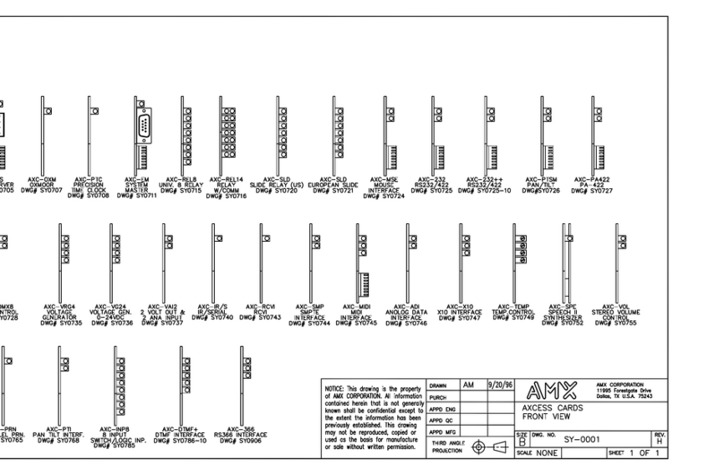 AMX AXB-REL8 Specifications