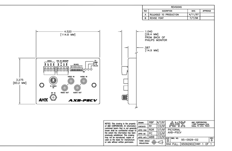 AMX AXB-PSCV Dimensional drawing