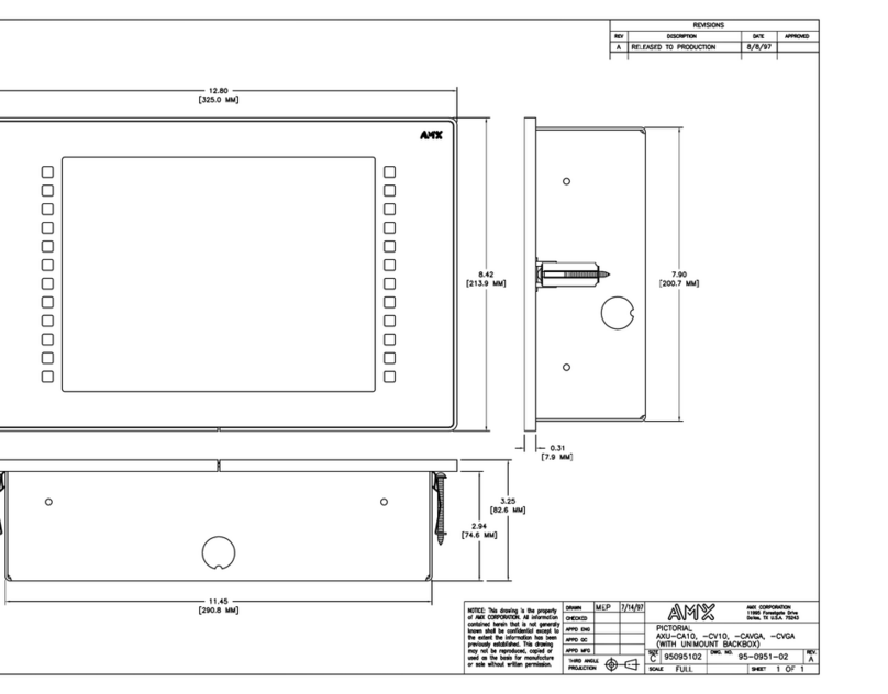 AMX AXU-CA10 User manual