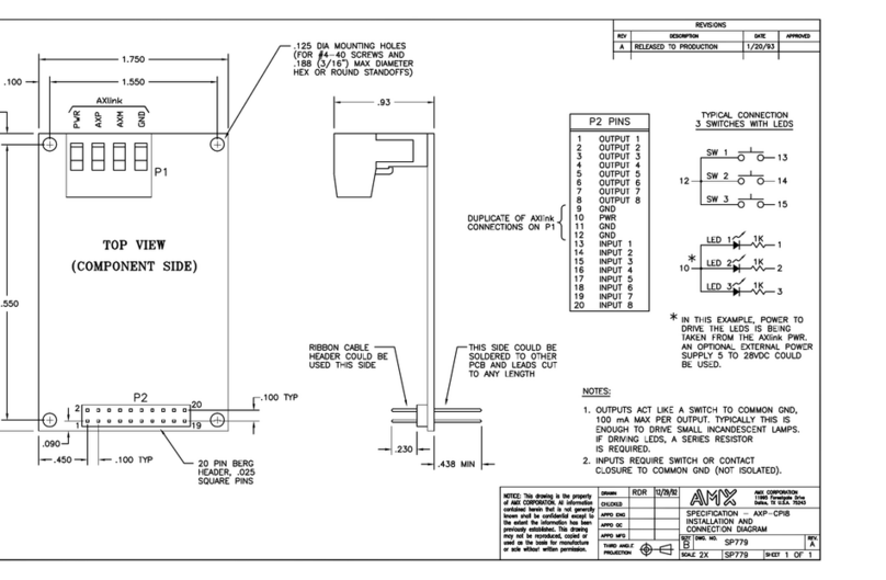 AMX AXP-CPI8 Schematic diagram