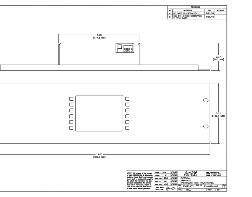 AMX AXM-MCV Dimensional drawing