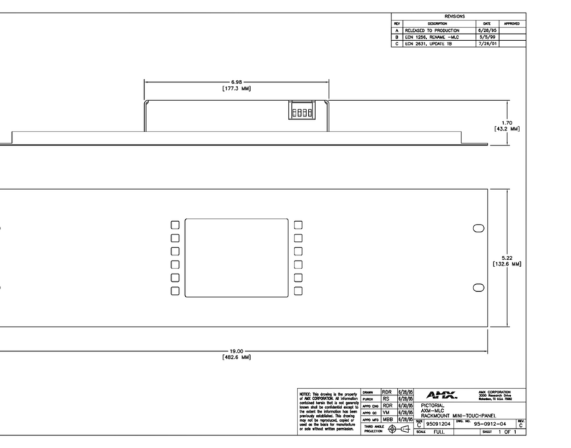AMX AXM-MLC Dimensional drawing