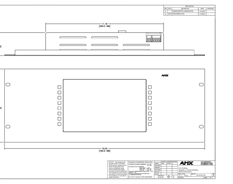 AMX AXM-EL Plus Dimensional drawing