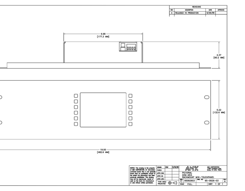 AMX AXM-MCA Dimensional drawing