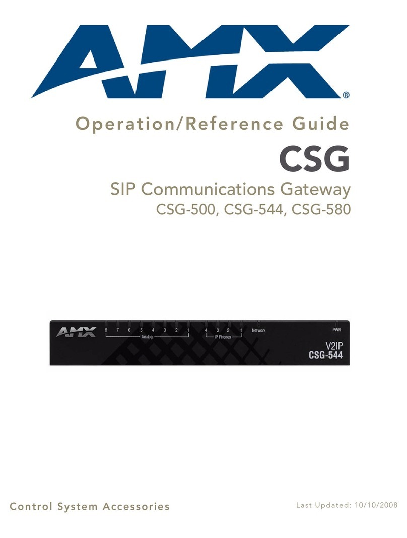 AMX CSG-500 Operation/reference guide