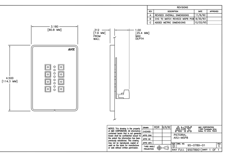 AMX AXU-MSP8 Quick start guide