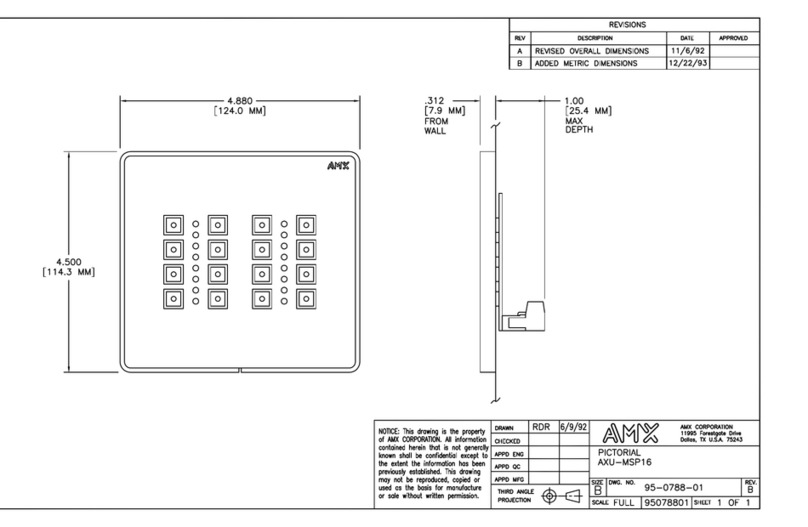 AMX AXU-MSP16 Schematic diagram