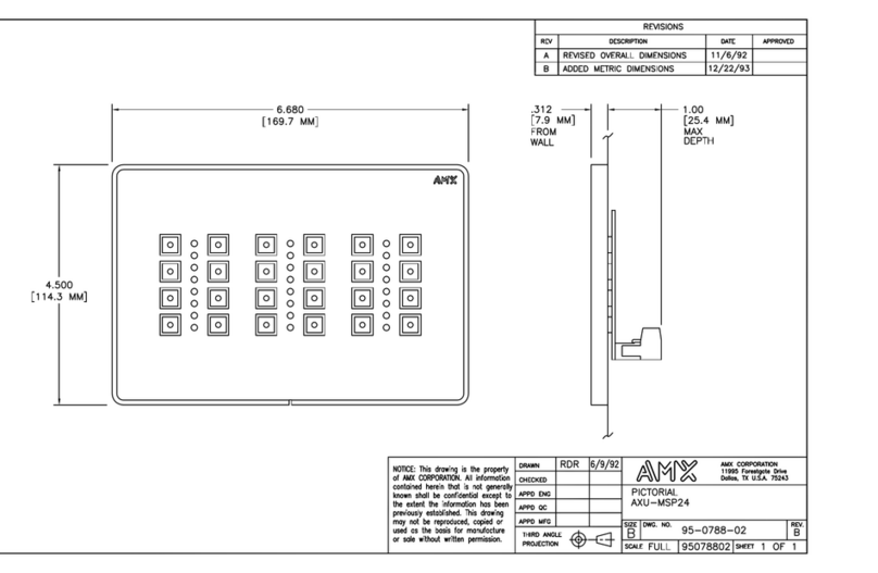 AMX AXU-MSP24 Schematic diagram