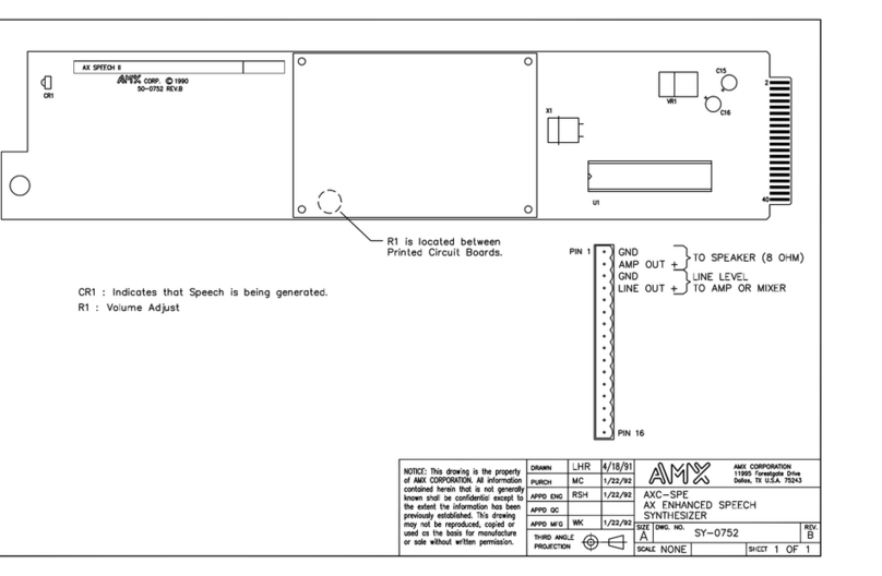 AMX AXC-SPE Dimensional drawing