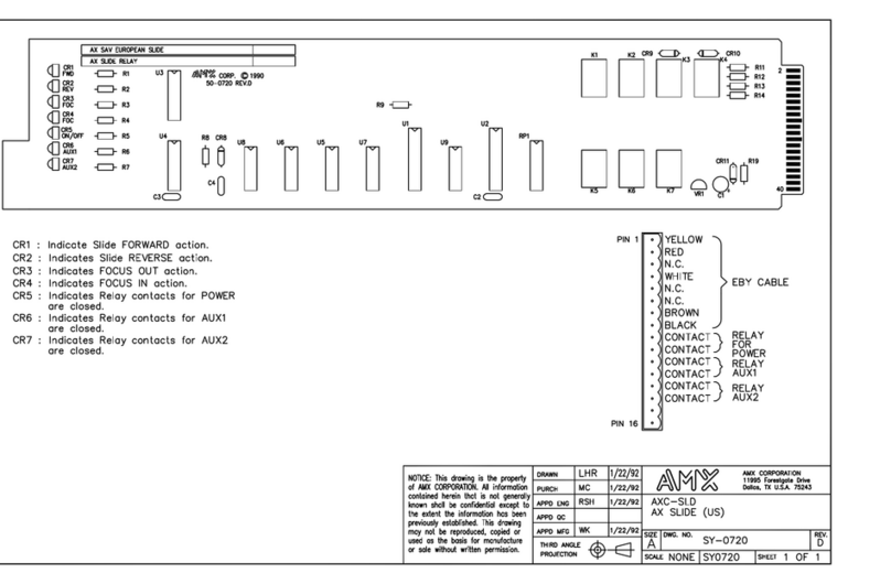 AMX AXC-SLD Dimensional drawing
