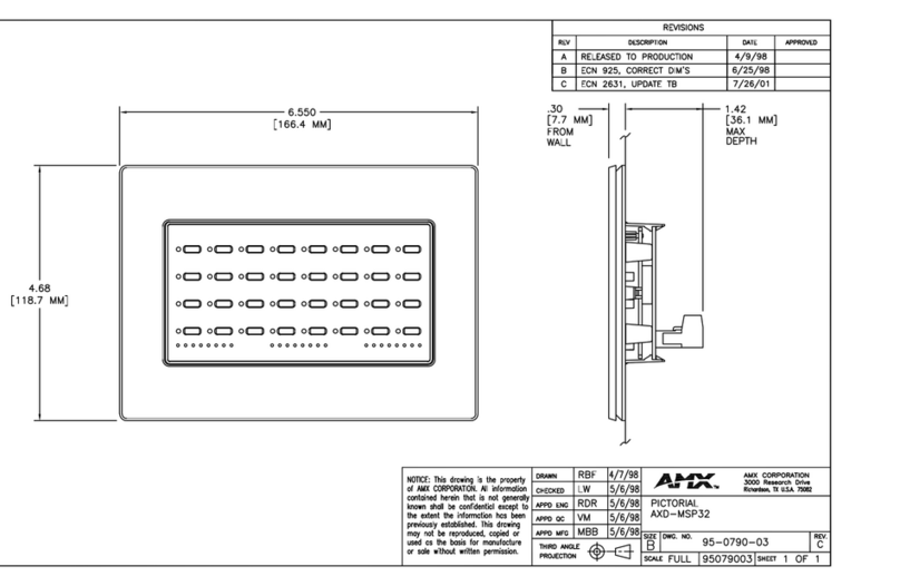 AMX AXD-MSP32 Schematic diagram