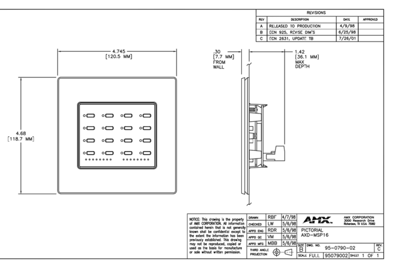 AMX AXD-MSP16 Schematic diagram