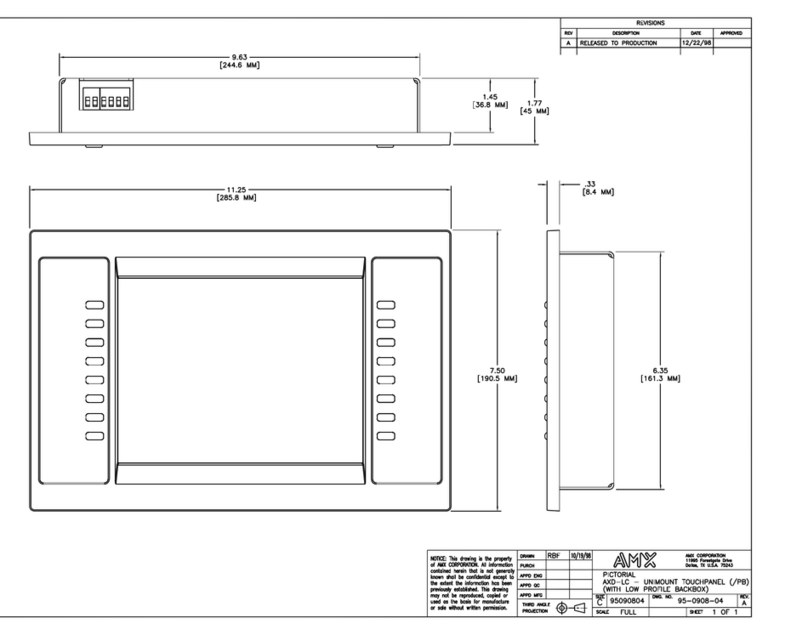 AMX AXD-LC Dimensional drawing