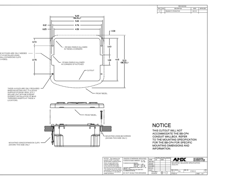 AMX AXD-CP4 User manual