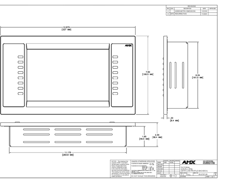 AMX AXD-EL Plus Dimensional drawing