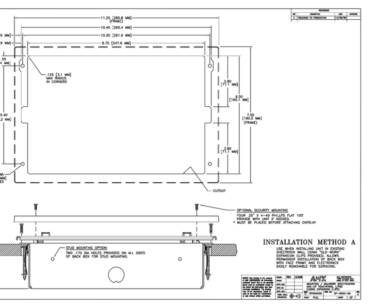 AMX AXD-CP Dimensional drawing AMX AXD-CP Dimensional drawing