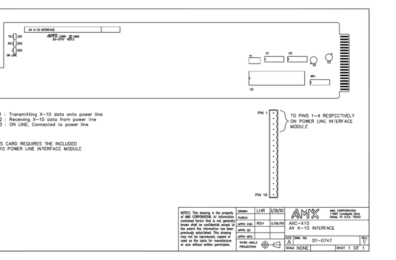 AMX AXC-X10 Schematic diagram AMX AXC-X10 Schematic diagram