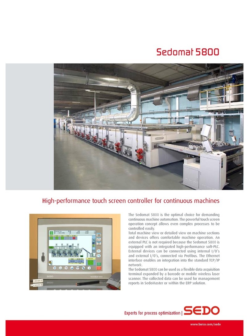 Barco Sedomat 5800 Specifications