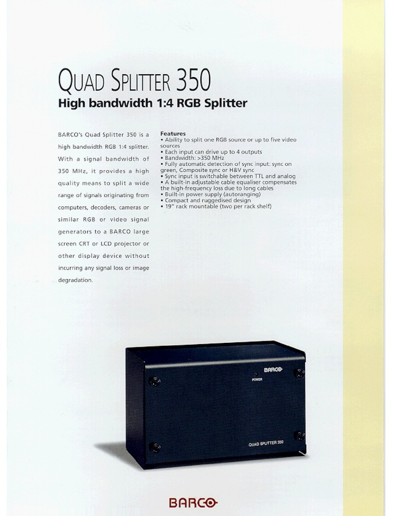 Barco Quad Splitter 350 Specifications