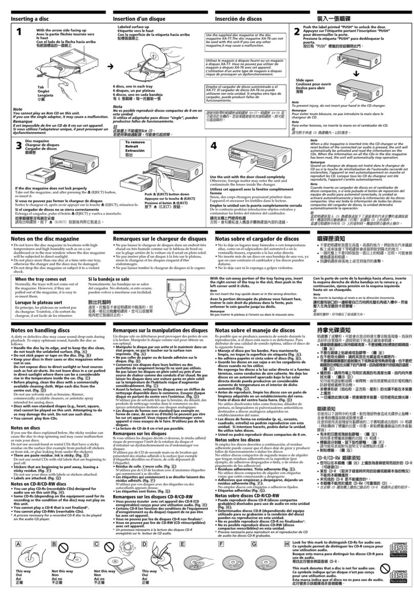 Sony CDX-T67 Operating Instructions (English User manual