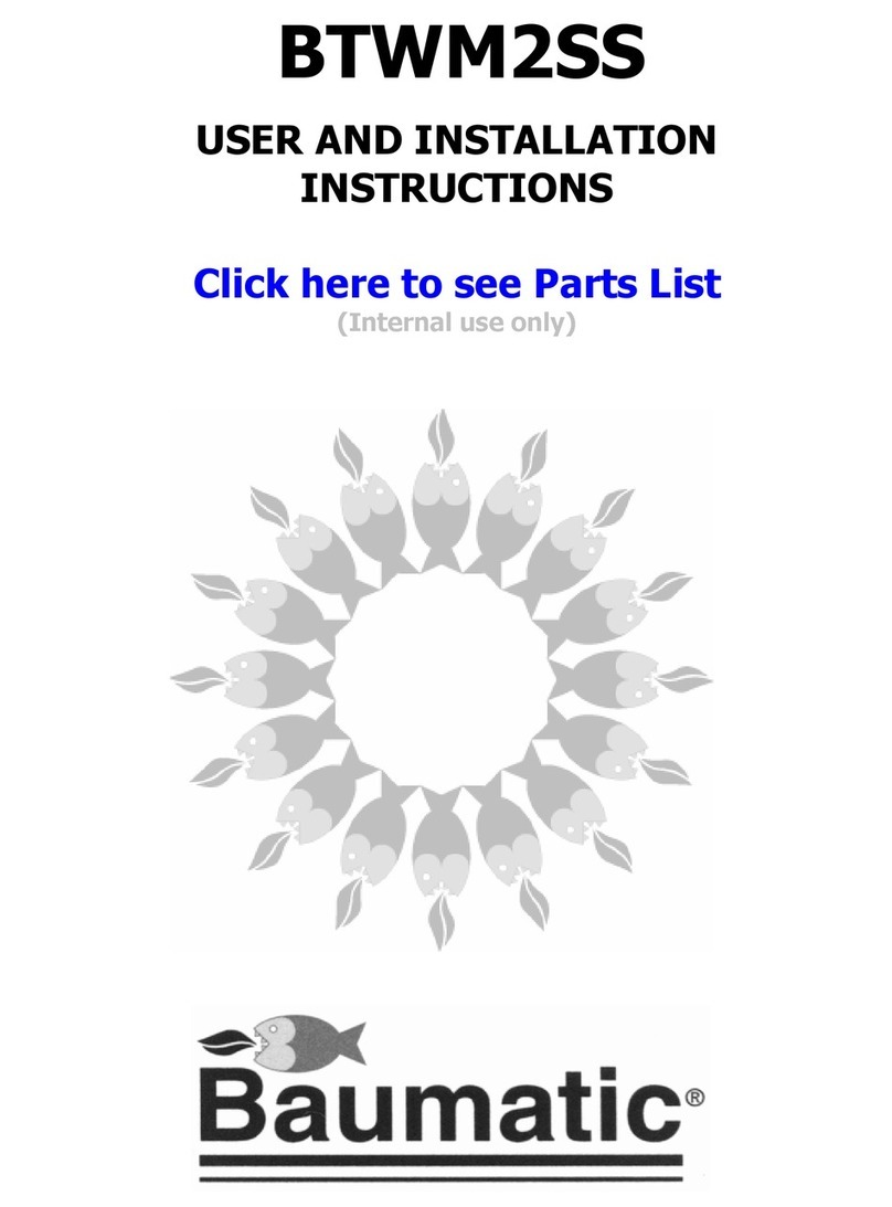 Baumatic BTWM2SS User and installation instructions