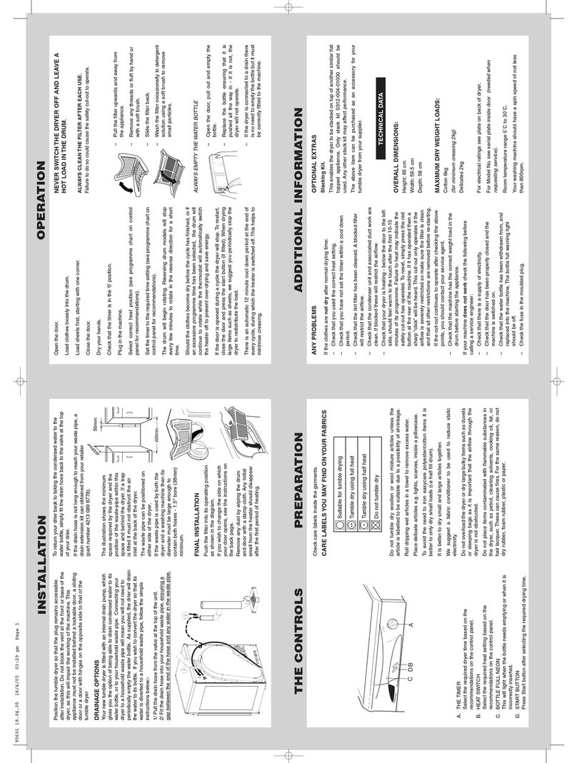 Baumatic BCD1W Instructions for use