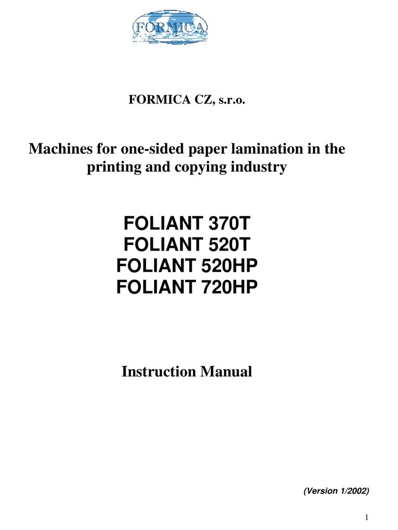 Formica Foliant 370T User manual