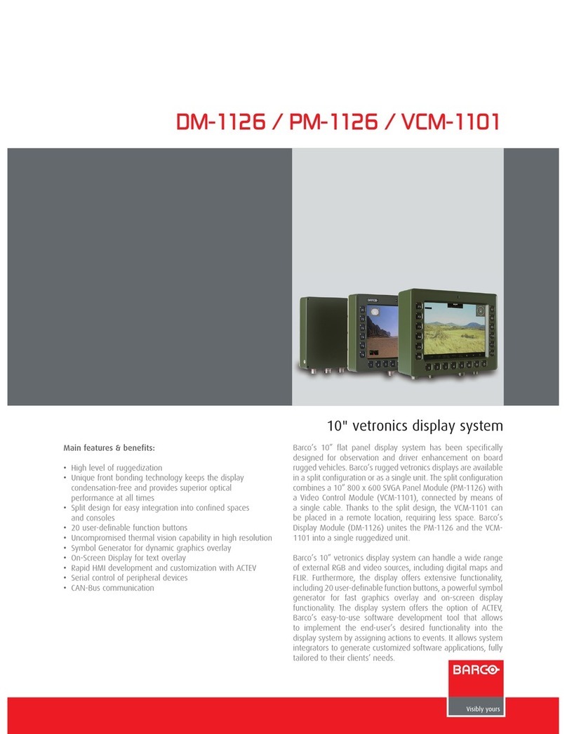 Barco DM-1126 User manual Barco DM-1126 User manual