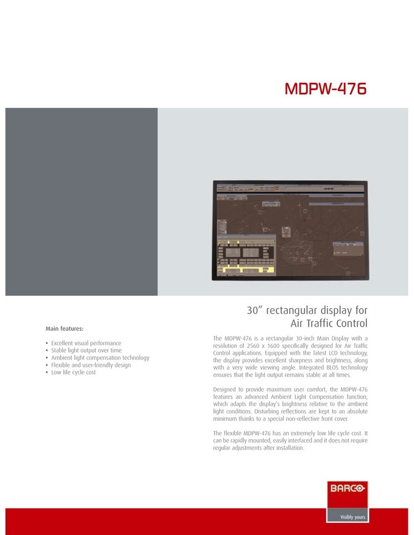 Barco MDPW-476 User manual Barco MDPW-476 User manual