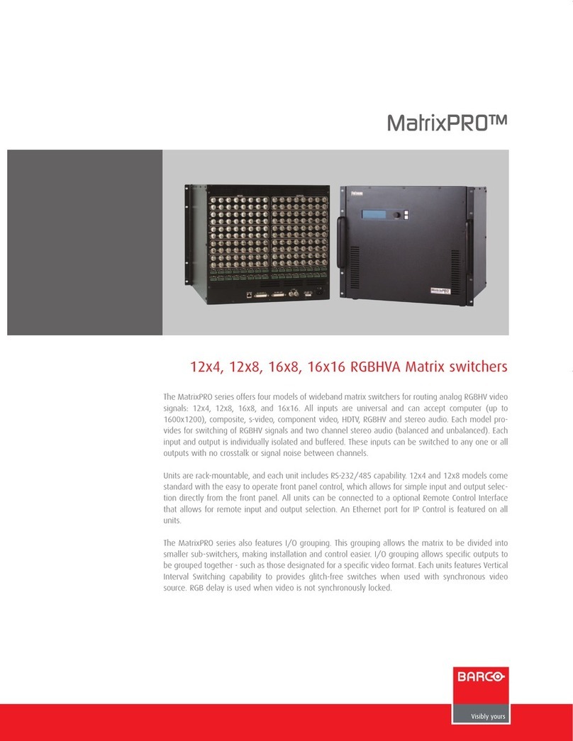 Barco MatrixPRO Brochure & specs