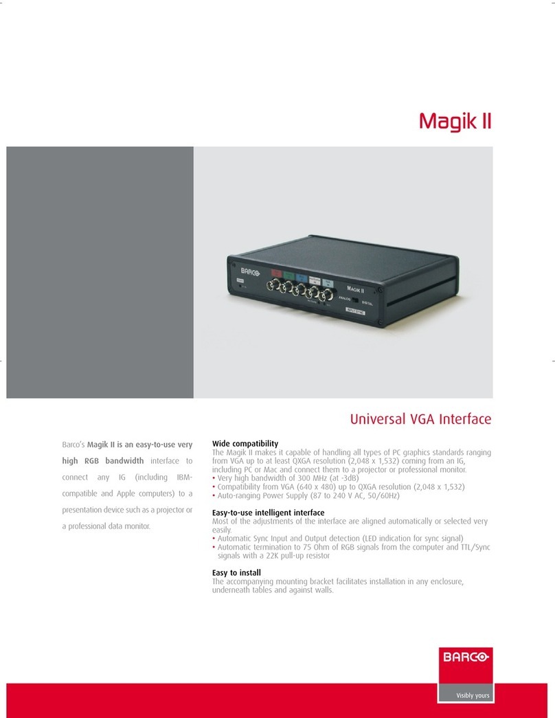 Barco Magik II Specifications