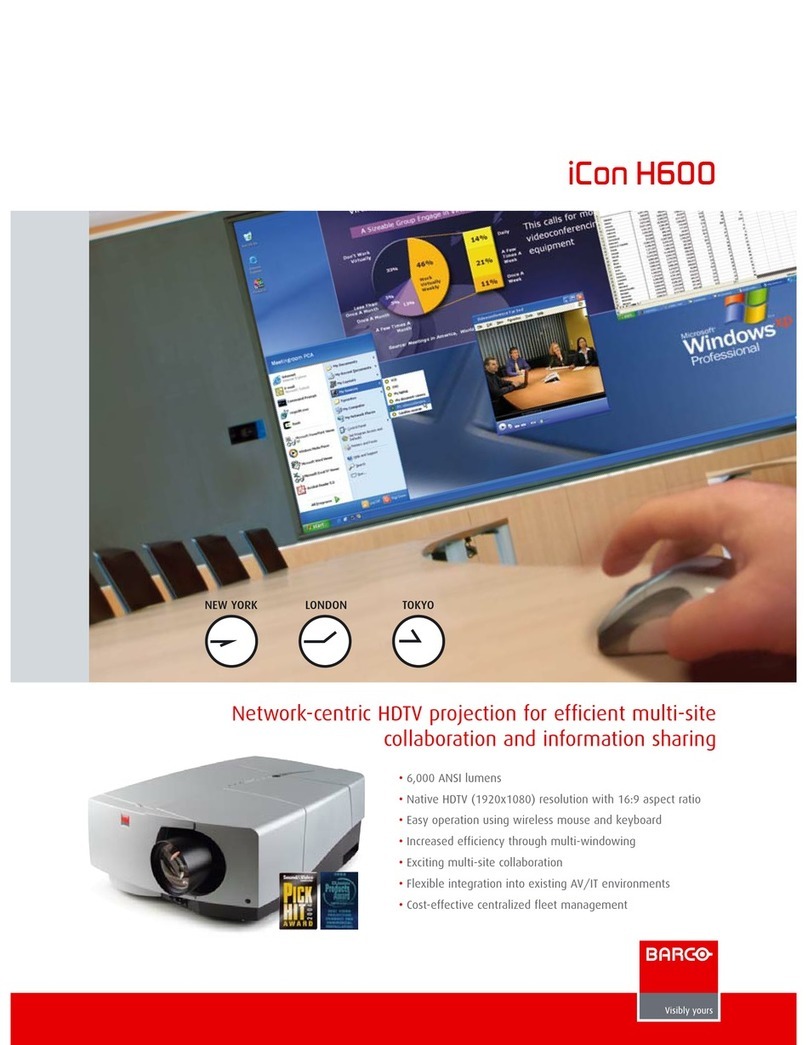 Barco iCon H600 User manual Barco iCon H600 User manual