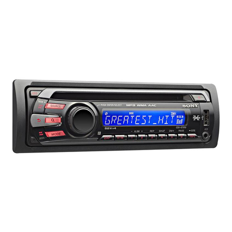 Sony CDX-GT35UW - Fm/am Compact Disc Player operating instructions