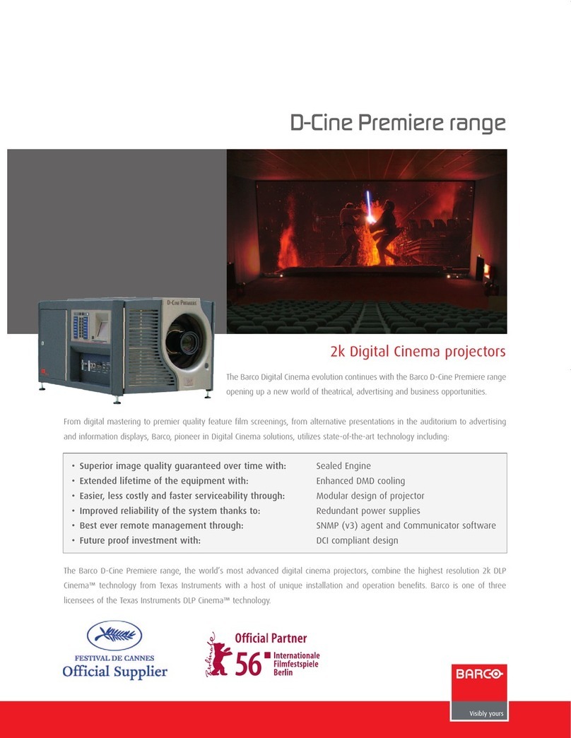 Barco D-Cine Premiere DP100 User manual