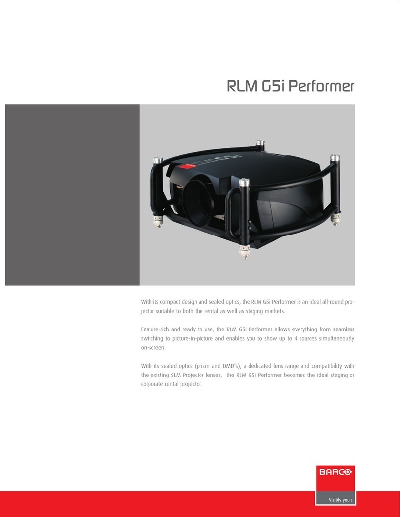 Barco RLM G5 Performer User manual