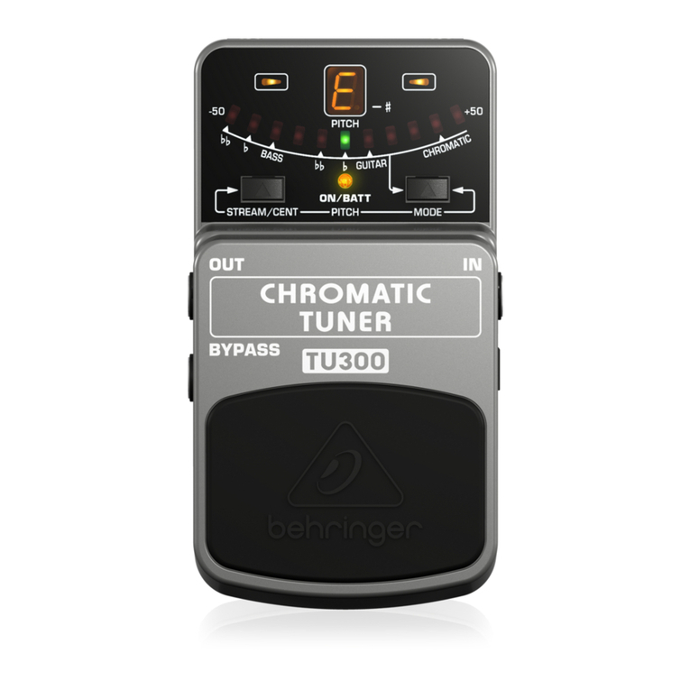 Behringer CHROMATIC TUNER TU300 user guide