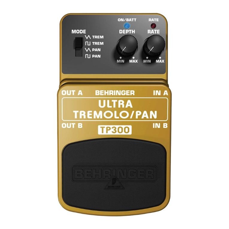 Behringer ULTRA TREMOLO/PAN TP300 user guide
