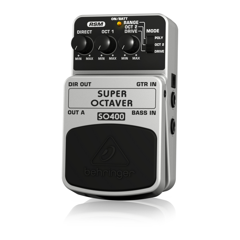 Behringer SUPER OCTAVER SO400 user guide